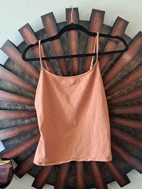 Express Camel Brown Women's Spaghetti Strap Best Loved Cropped Cami